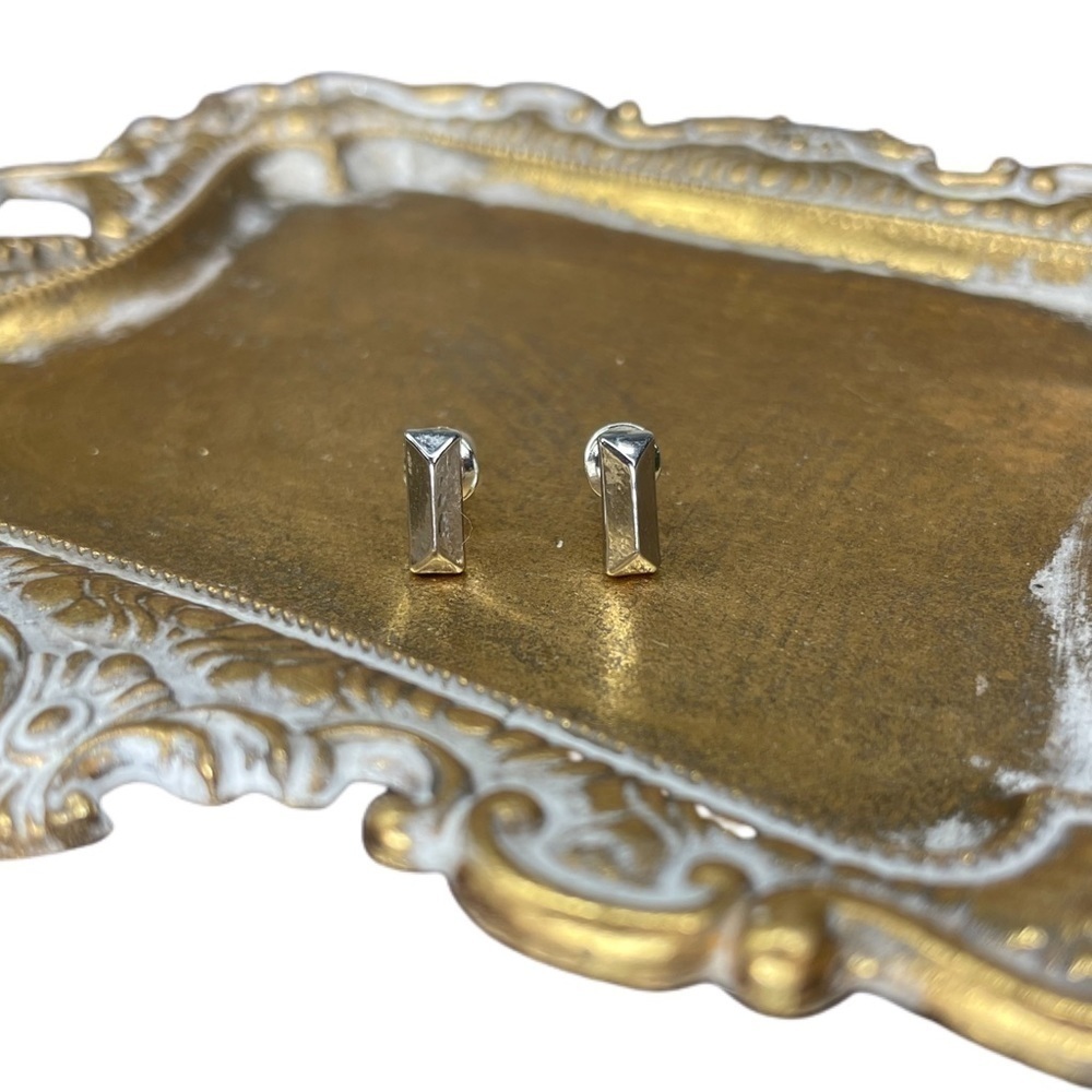 Silver Rectangle Earrings